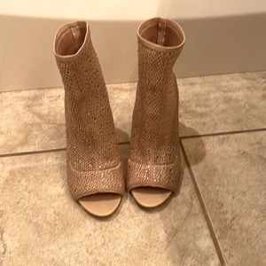 Aldo beige Rhine stone boots